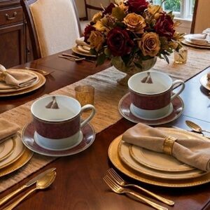 Hallmark by Sakura “Holiday Abundance” Tassel Mugs – Set of 2